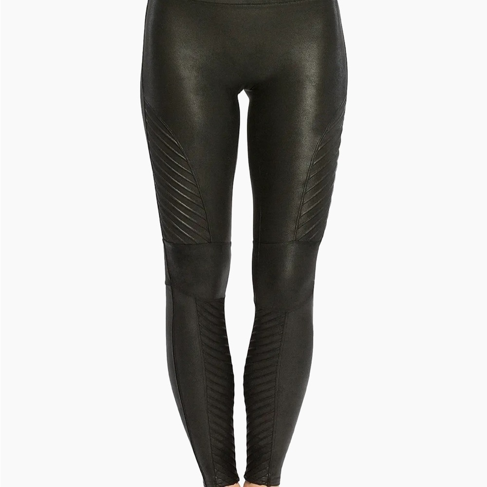 SPANX Black Moto Leggings